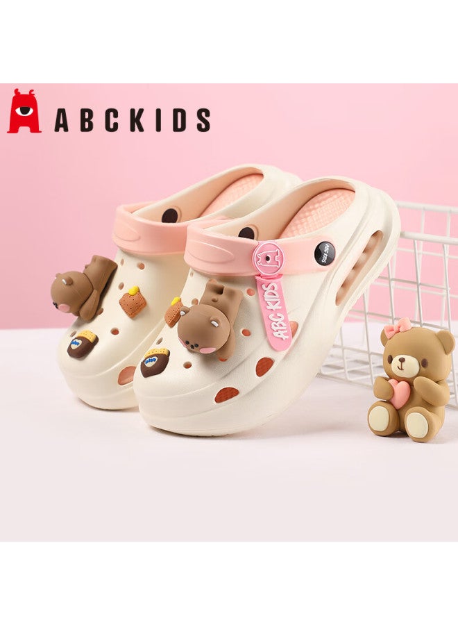 Abc Kids Children's Hollow Shoes Boys And Girls Slippers Summer Sandals Baby Soft Bottom Anti-slip Beach Shoes 8501 White Pink 35-36 - Image 2