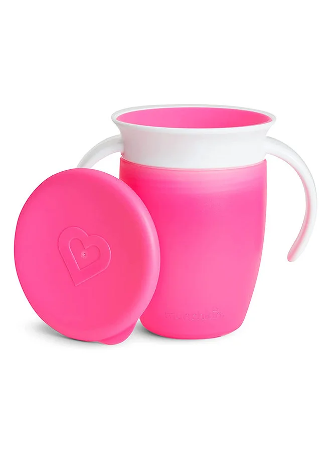 Munchkin Miracle Trainer Cup With Lid Pack of 1 7oz/207ml Pink