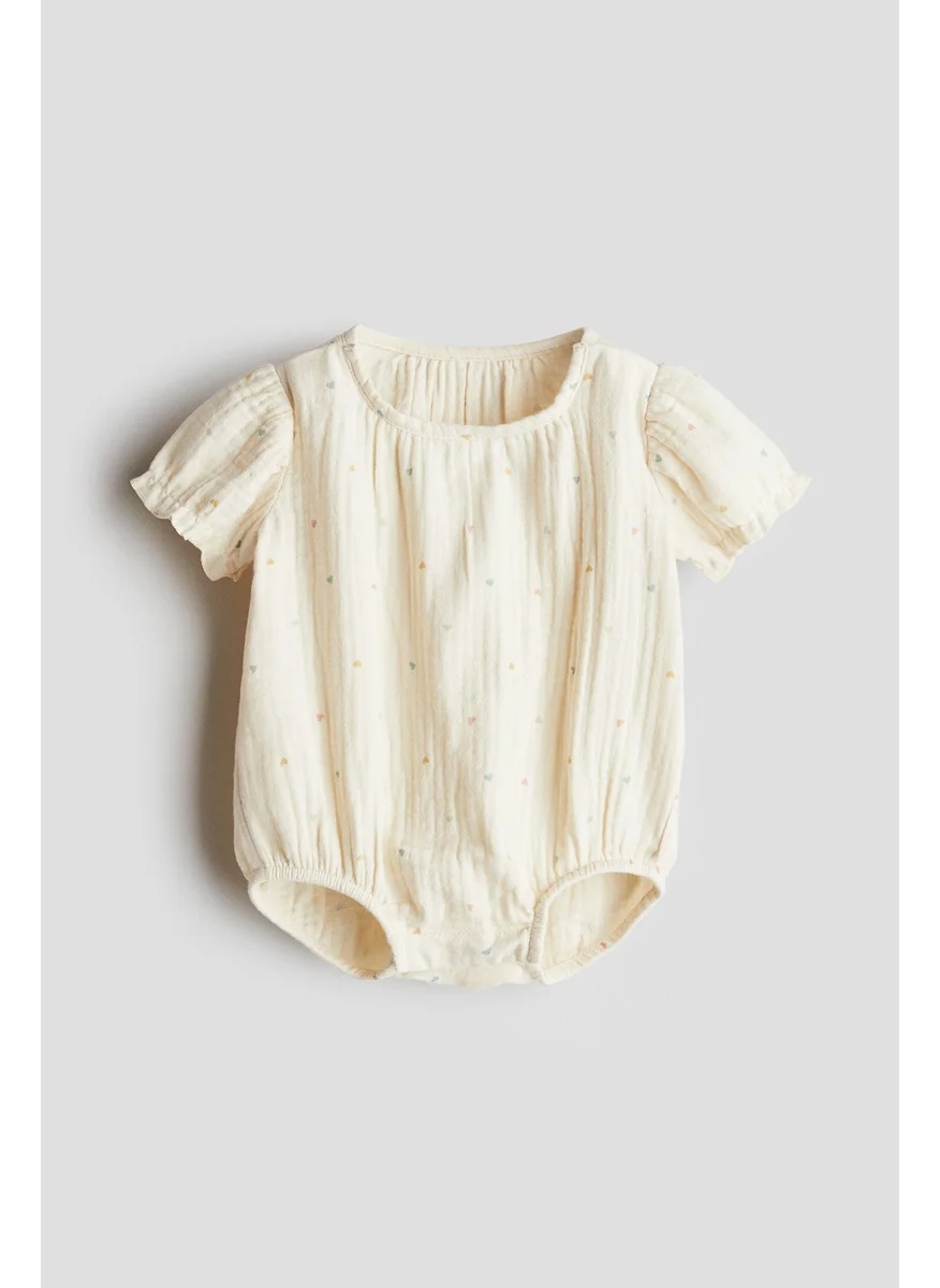 H&M Cotton Muslin Romper Suit