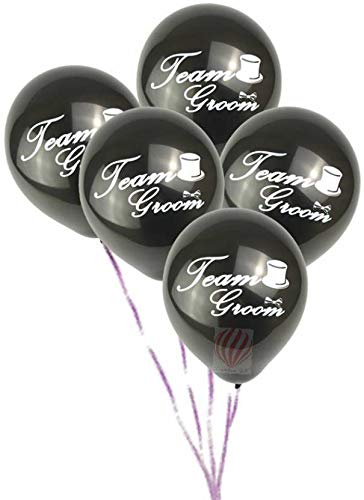 HK balloons Bachelor Wedding Party Decoration Balloon- (Pack Of 30) (Team Groom)Black - Image 5