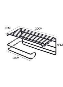 Kepzell Kepzell 1 Pc Adhesive Toilet Paper Holder with Shelf Tissue Paper Roll Towel Holder Storage Rack Standard Size Black  - Image 5