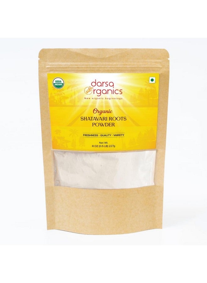 Darsa Organics Shatavari Powder 8 oz - Shatavari Organic Powder for Tea & Smoothies, USDA Organic, Asparagus Racemosus for Female Hormonal Balance & Vitality, Nutrient-Rich Ayurvedic Herb from India - Image 1