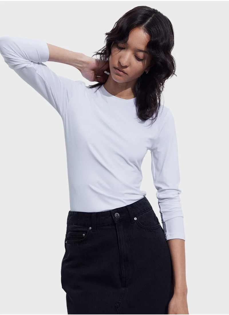 اتش اند ام Crew Neck Knitted Top
