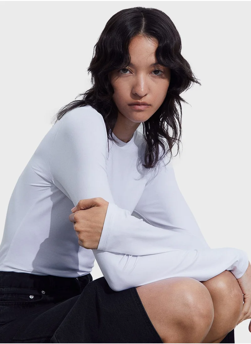 اتش اند ام Crew Neck Knitted Top