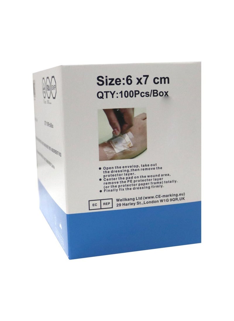 NOVAMED - Waterproof Transparent Bandage 6 X 7 Cm 100'S - Image 1
