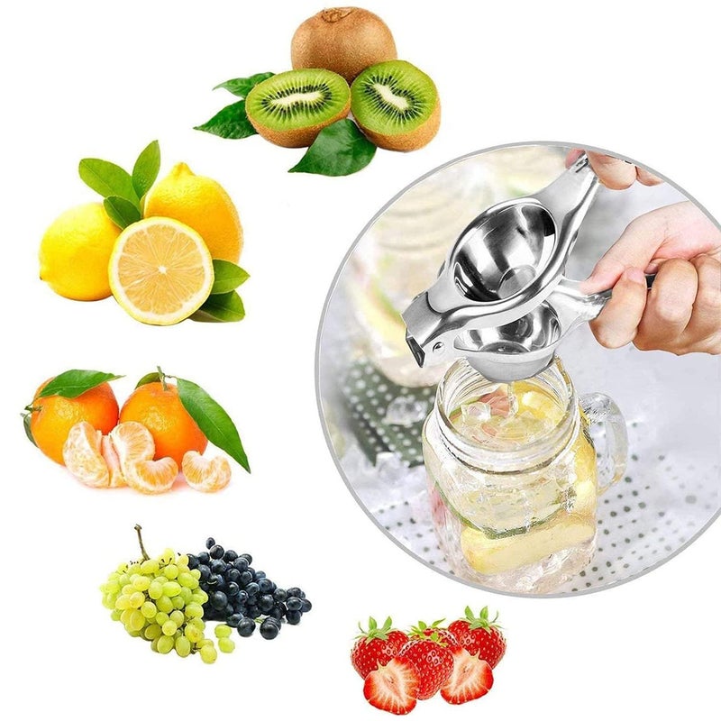DUFFIX Lemon Squeezer Steel Polish Nimbu Presser for Kitchen Shikanji Lemon Juice Extractor FoodGrade Stainless Steel Lemon Juicer - Image 2