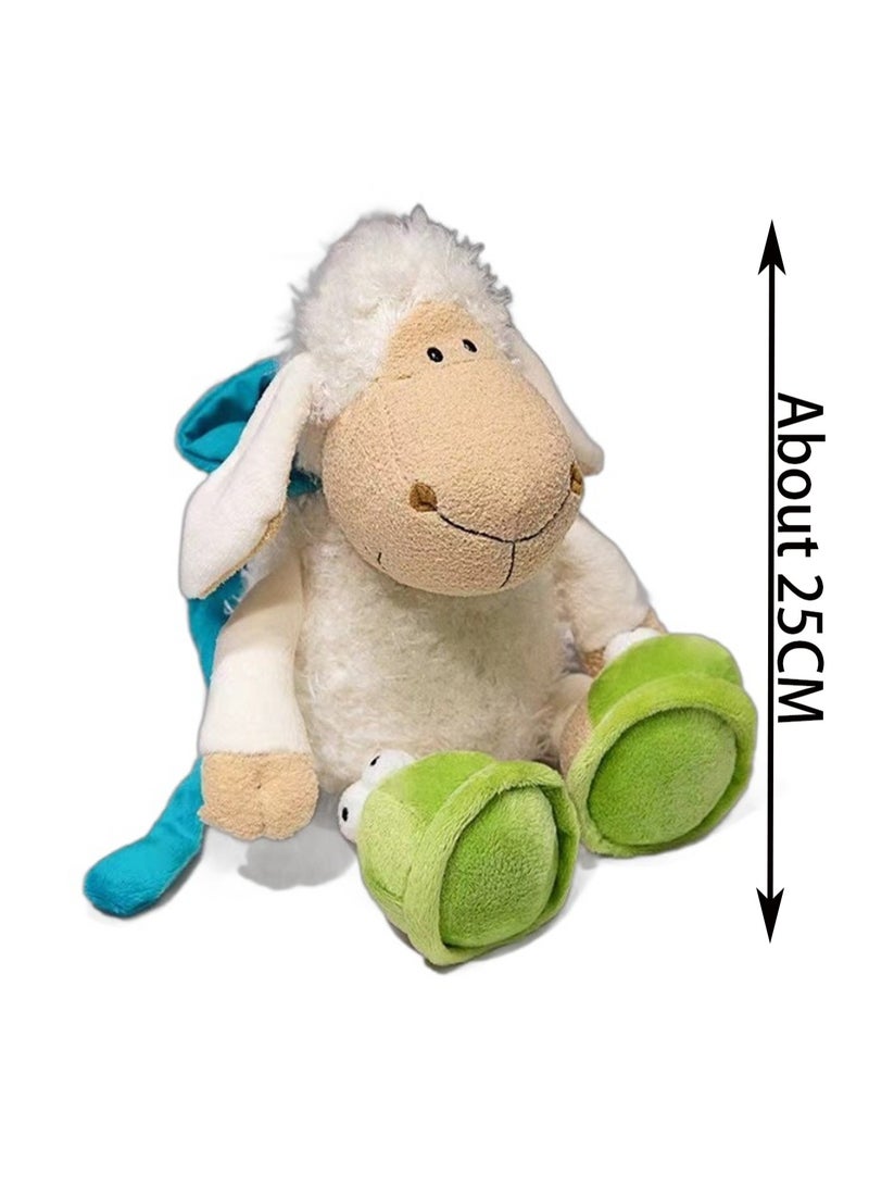 لعبة خروف نعسان من القطيفة مقاس 25 سم، دمية نيسي لامب، دمية خروف نعسان، وسادة لعبة قطيفة لطيفة، هدية للأولاد والبنات - Image 2