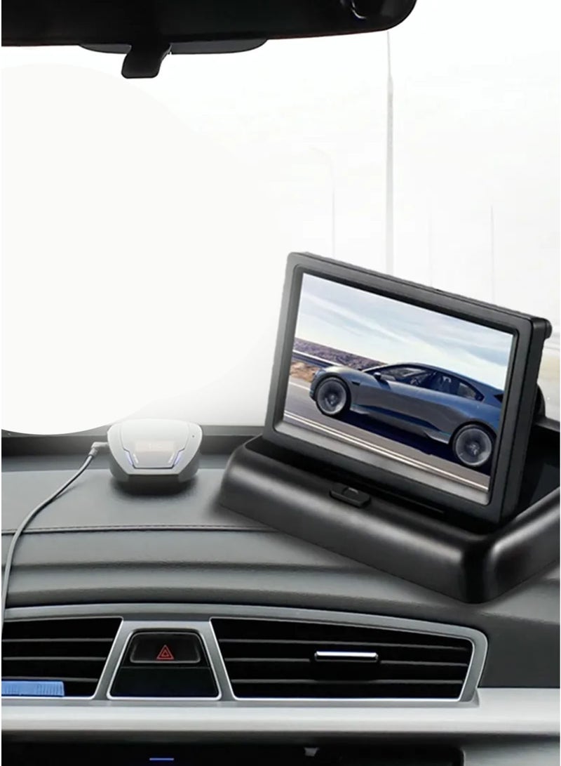 شاشة عرض خلفية للسيارة بتقنية TFT-LCD - مدخلان للفيديو، شاشة عرض واضحة، مزود طاقة 12 فولت - Image 1