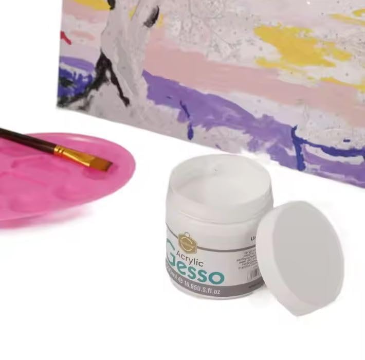 QALAM KAARI Acrylic Gesso White 275 ML | Premium Water-Based Gesso for Acrylic, Oil Paints & Mixed Media | Water-Resistant Primer for Canvas, Wood, Paper & More  - Image 2