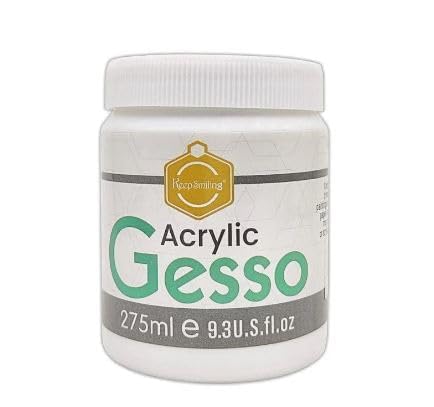 QALAM KAARI Acrylic Gesso White 275 ML | Premium Water-Based Gesso for Acrylic, Oil Paints & Mixed Media | Water-Resistant Primer for Canvas, Wood, Paper & More  - Image 1