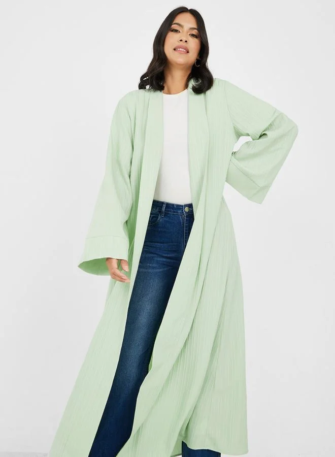 Styli Textured Regular Fit Maxi Kimono