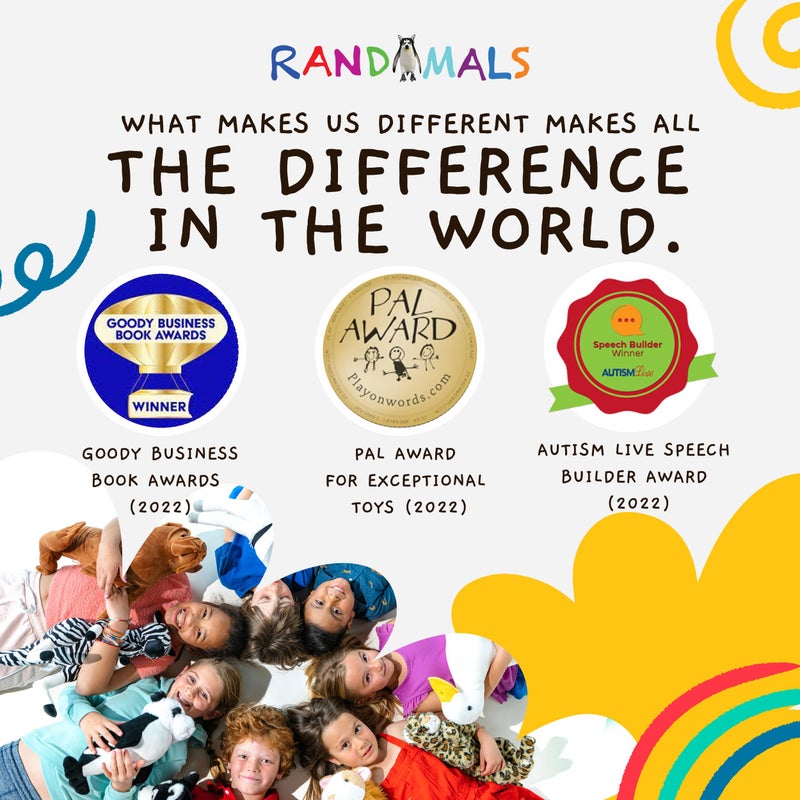 Randimals Plush Toy Stuffed Animal Mix - Bee & Tyrannosaurus Hybrid Stuffed Animals for Girls & Boys - Huggable & Soft Animal Characters Cute Plushies - Unique Toys for Discovery & Adventure - Image 5