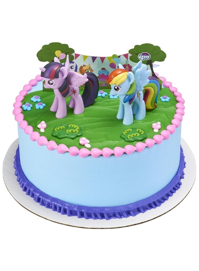DecoPac My Little Pony Cake Topper, 3-Piece Cake Decorations with Rainbow Dash and Twilight Sparkle Ponies for Fun After the Birthday Party, 3" - Image 2
