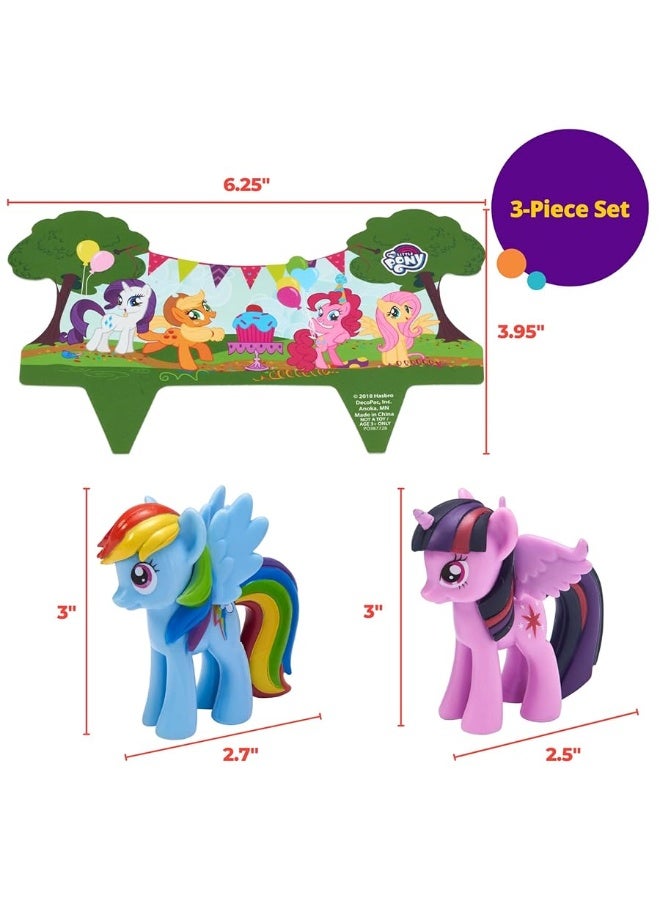 DecoPac My Little Pony Cake Topper, 3-Piece Cake Decorations with Rainbow Dash and Twilight Sparkle Ponies for Fun After the Birthday Party, 3" - Image 5