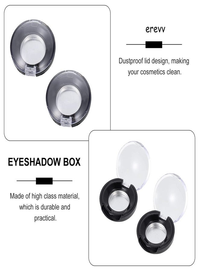 Lurrose 8cs Eye Shadow Blank Empty Blush Case Eyeshadow Case DIY Makeup Empty Eyeshadow Blusher Case Eyeshadow Palette Pans Makeup Brishes Makeup Pallet Mini Box Plastic Travel With Cover - Image 3