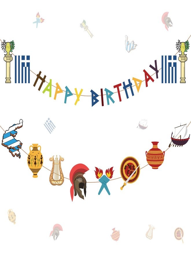 Epakh 26 Pcs Greek Mythology Birthday Banners Ancient Greek Party Banners Hanging Decors Greece Mythology Gods Percy Jackson Birthday Decor Ancient Greece Culture Party Supplies - Image 1