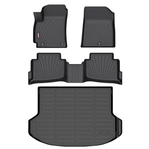 Binmotor-Custom Fit Floor Mats & Cargo Liner for Kia Seltos 2024 2025 2026, All Weather Car Floor Mat for Kia Seltos Accessories, TPE Rubber Liners Cargo Trunk Mat-Black - Image 1