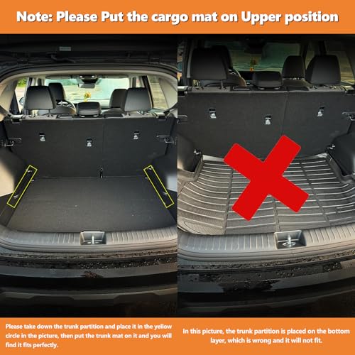 Binmotor-Custom Fit Floor Mats & Cargo Liner for Kia Seltos 2024 2025 2026, All Weather Car Floor Mat for Kia Seltos Accessories, TPE Rubber Liners Cargo Trunk Mat-Black - Image 2
