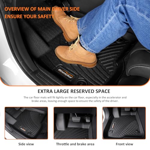 Binmotor-Custom Fit Floor Mats & Cargo Liner for Kia Seltos 2024 2025 2026, All Weather Car Floor Mat for Kia Seltos Accessories, TPE Rubber Liners Cargo Trunk Mat-Black - Image 5