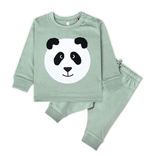 ARIEL Cotton Clothing Sets for Baby Boys & girls - Unisex Clothing sets Full Sleeve T-shirt & Pant (GrnPan_3-4 Years) - Image 1