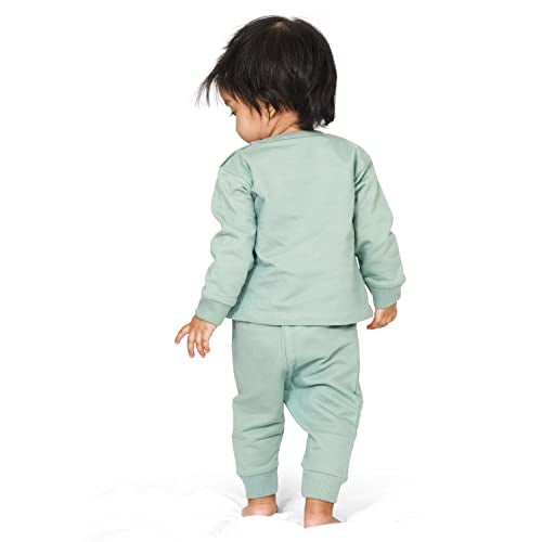 ARIEL Cotton Clothing Sets for Baby Boys & girls - Unisex Clothing sets Full Sleeve T-shirt & Pant (GrnPan_3-4 Years) - Image 4