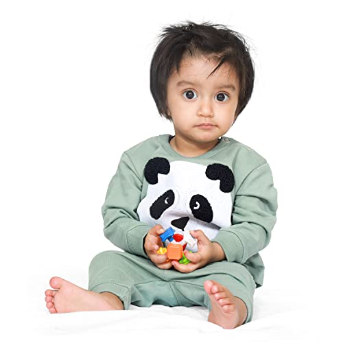ARIEL Cotton Clothing Sets for Baby Boys & girls - Unisex Clothing sets Full Sleeve T-shirt & Pant (GrnPan_3-4 Years) - Image 3