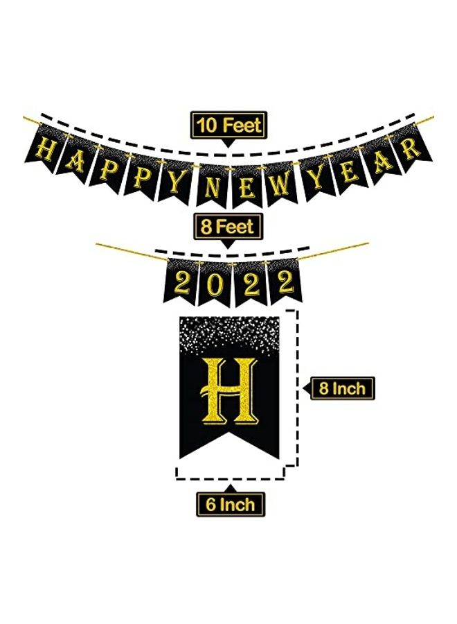 NIBEMINENT Glitter Happy New Year Banner - Image 3