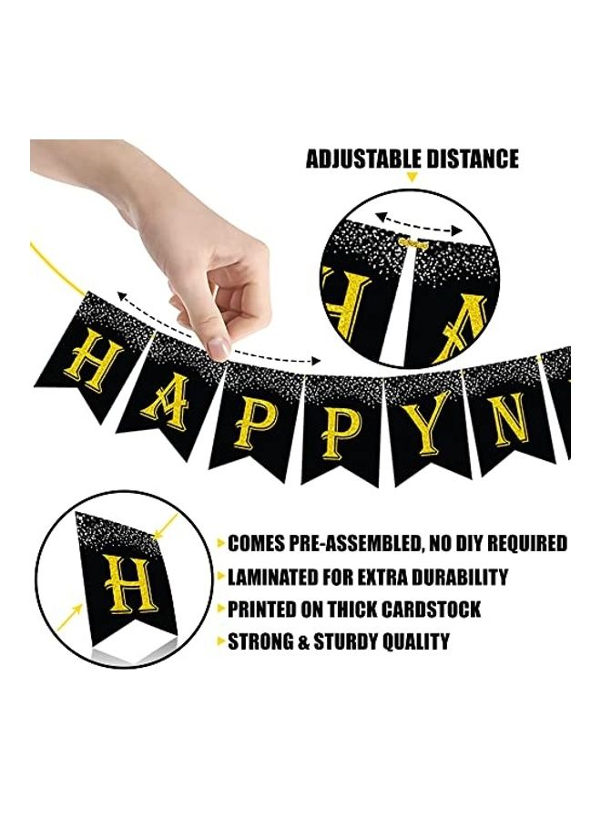 NIBEMINENT Glitter Happy New Year Banner - Image 4