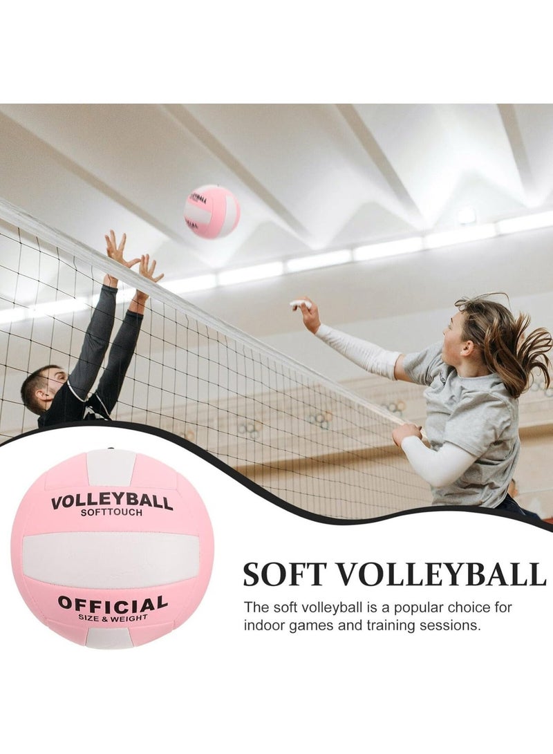MUMO Inflatable Soft Volleyball Volleyball Size 5 PU Leather Soft Indoor Outdoor Volleyballs Sports Training Game Play Ball,Family Ball  Games - Image 4