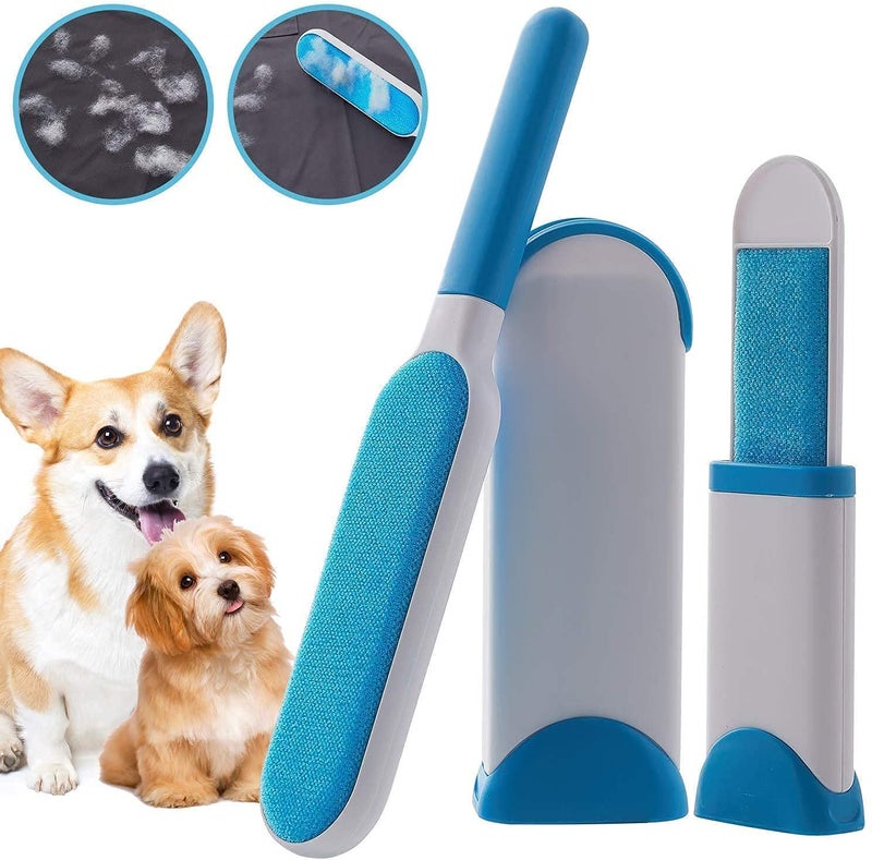ISTORE Pet Hair Remover Brush Double-Sided lint Brush with self-Cleaning Base Great for Furniture Clothing Pet Lint Brush Cleaner for Dog Cat Hair, Sofa Cleaning Reusbale Fur Remover Multicolor - Image 1