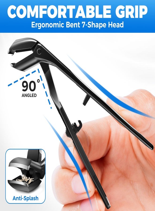 FUMAX Nail Clippers for Men Thick Toenails, Angled Large Toe Nail Clippers for Thick Nails for Seniors, Heavy Duty Sharp Toenail Clippers with Catcher, Mess Free Fingernail Clippers for Women - Image 5