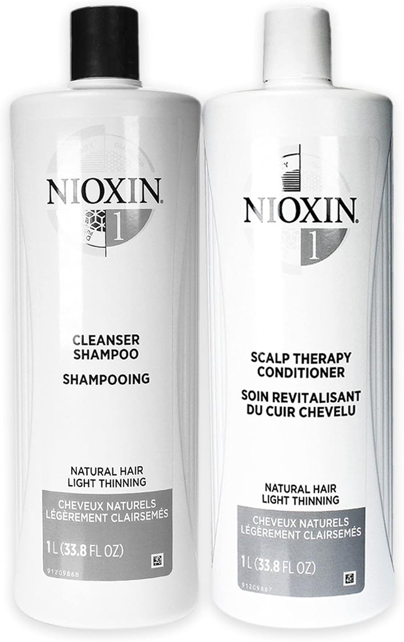 Nioxin System 1 Cleanser and Scalp Therapy Conditioner Duo for Unisex  338 oz - Image 1