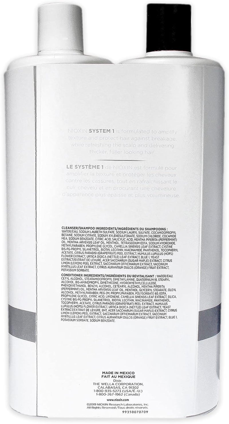 Nioxin System 1 Cleanser and Scalp Therapy Conditioner Duo for Unisex  338 oz - Image 3