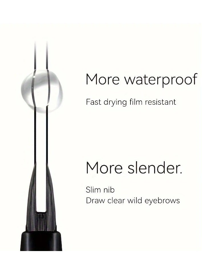 AMG - Dual-Tip Eyebrow Pencil - Fine Liner & Brow Definer 2-in-1, Waterproof, Smudge-Proof, Natural Finish, Ergonomic Grip, Beginner-Friendly - Ash Black - Image 1