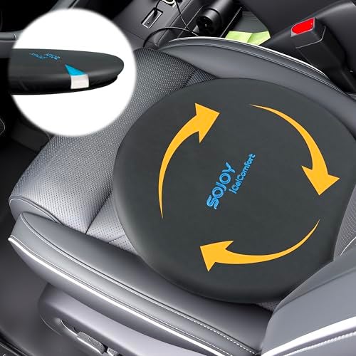 Sojoy iGelComfort Deluxe Gel Swivel Seat Cushion with Supportive Memory Foam 360 Degrees Rotating Seat Cushion for Home,Stool Chair,Office, 13.5 Inches in Diameter - Image 2