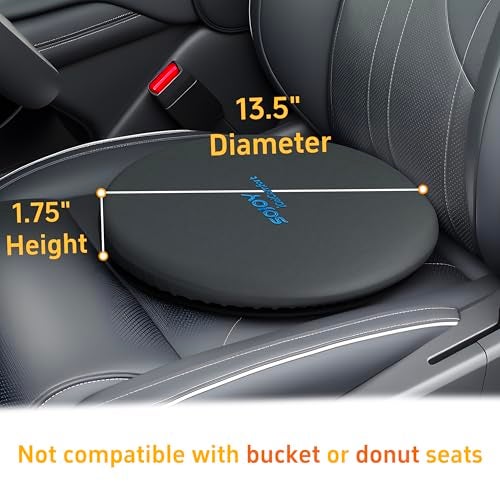 Sojoy iGelComfort Deluxe Gel Swivel Seat Cushion with Supportive Memory Foam 360 Degrees Rotating Seat Cushion for Home,Stool Chair,Office, 13.5 Inches in Diameter - Image 3