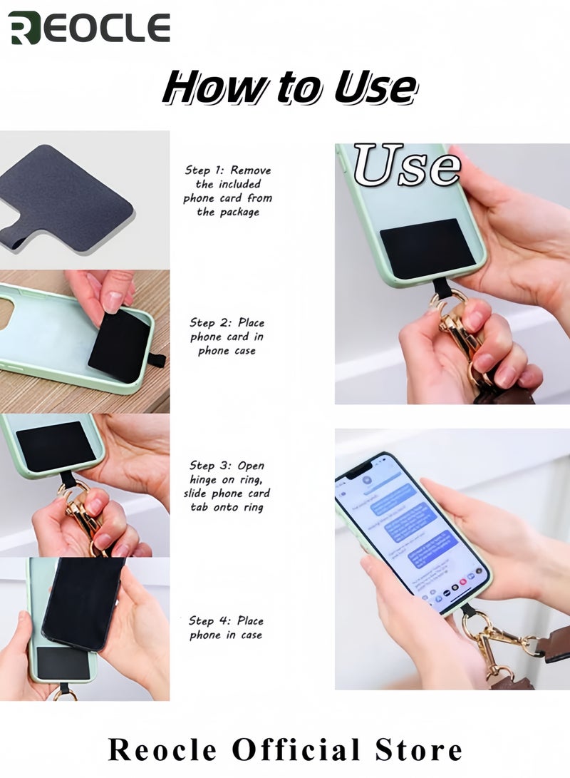 REOCLE Multifunctional Phone Strap with Zipper Pouch Wide Bag Shoulder Strap Comfortable and Soft Adjustable Length for Outings or Parties - Image 5