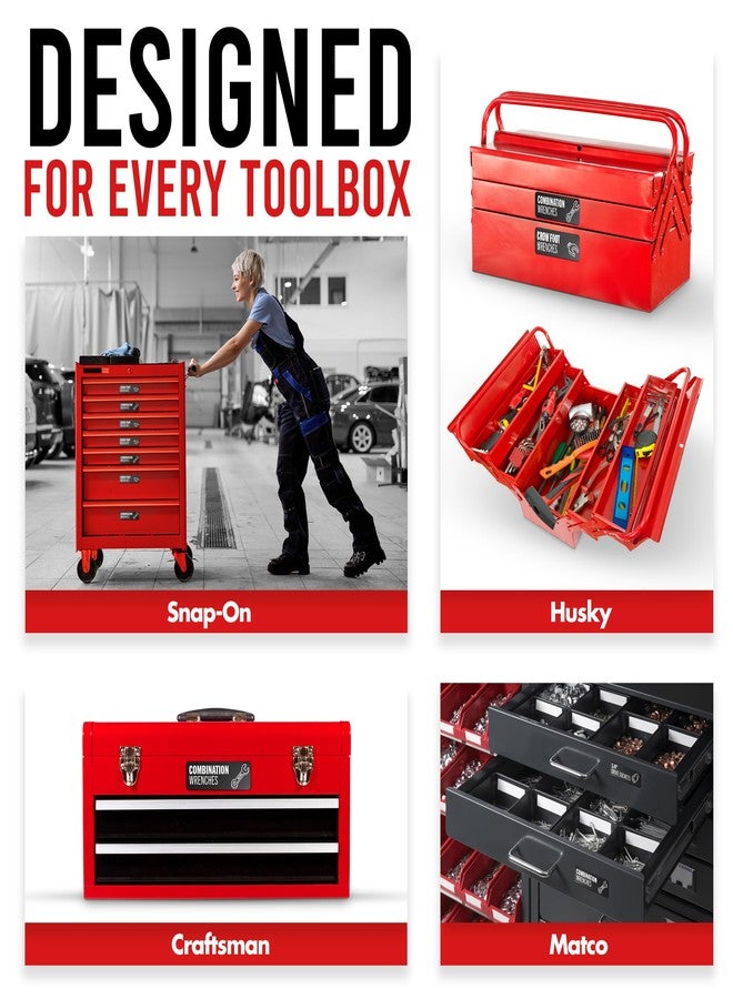 Itera Toolbox Organization Magnetic Labels - 80 Large, Tool Chest Organizer Labels with Strong Magnets & Easy to Read Printing - Fits All Brands of Steel Tool Box Drawers (Black 3.125 x 1.0 Inches) - Image 5