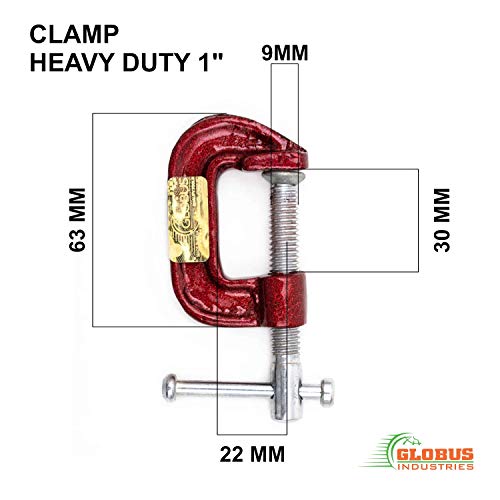 GLOBUS 1277 Metal G. CLAMP (1 INCH, RED) - Image 3
