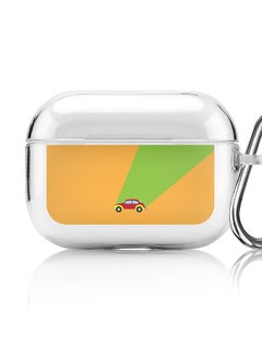 Classic Clear printed Case for Apple AirPods Pro 2nd Generation Thin Transparent Cover [Designed for Apple AirPods Pro 2nd Generation] - Retro Bug Orange