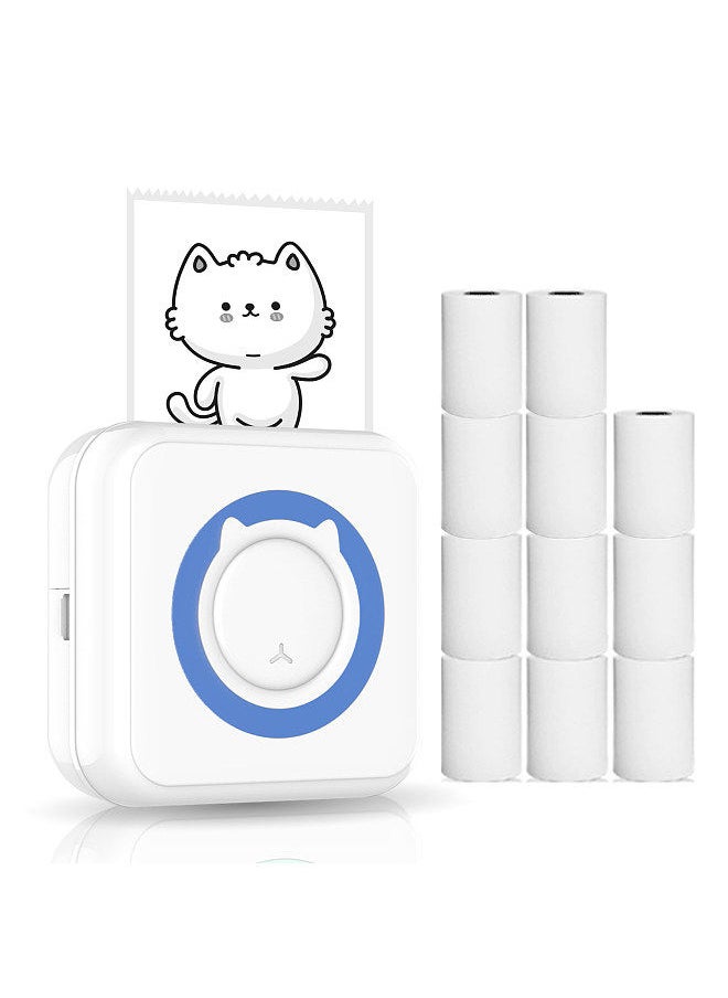 Generic All-in-one Photo Printer Multifunction Portable Printer Wireless Instant Mini Printer Support BT Connection for Smartphone with 11 Paper Rolls 57mm Compatible with iOS Android  - Image 1