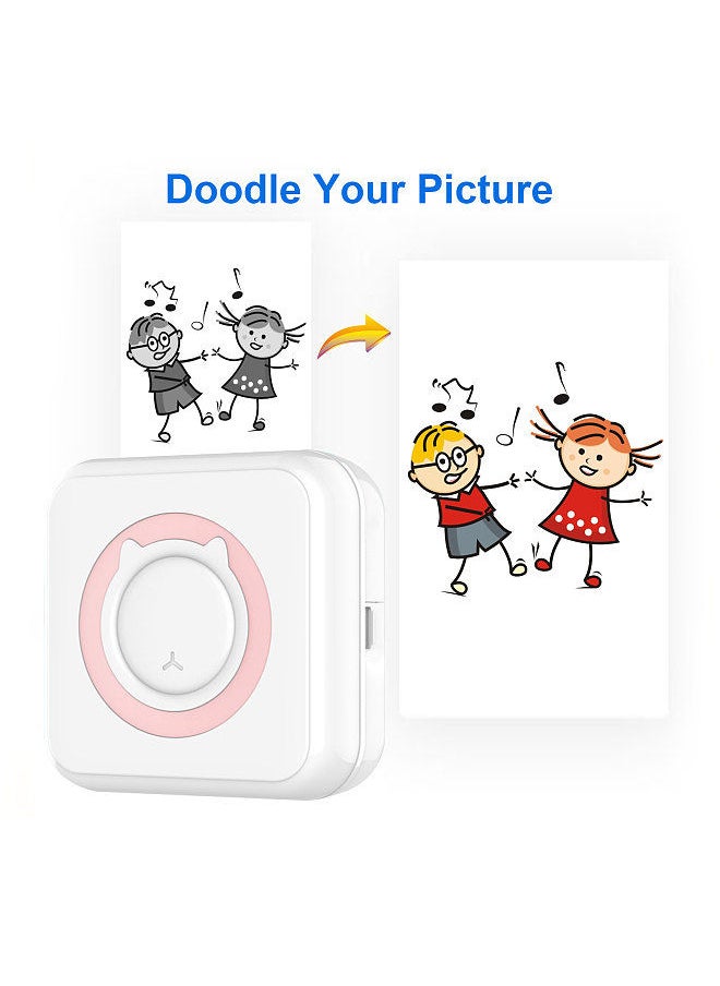 Generic All-in-one Photo Printer Multifunction Portable Printer Wireless Instant Mini Printer Support BT Connection for Smartphone with 11 Paper Rolls 57mm Compatible with iOS Android  - Image 2