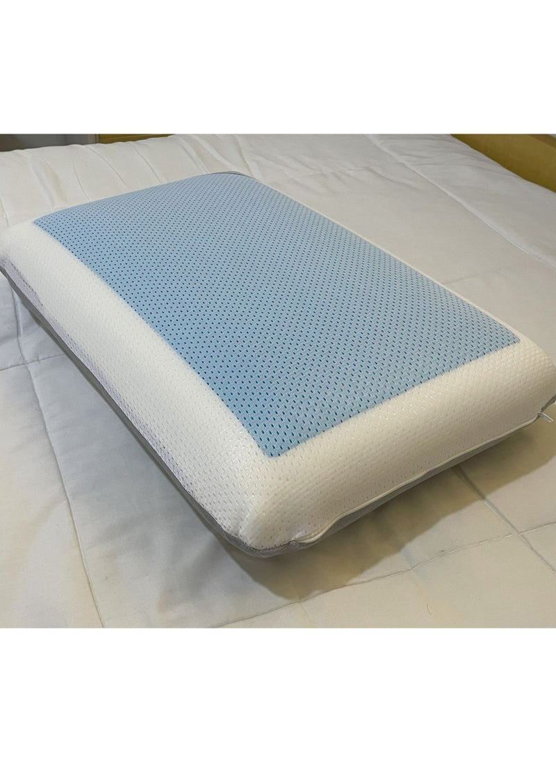 MAXQON Cool Gel Deluxe Memory Foam Pillow With Cooling Technology and Removable Cover - 60x40x13 cm  - Image 4