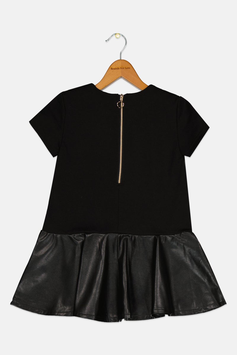 Overkids Kids Girl Solid Dress, Black - Image 2