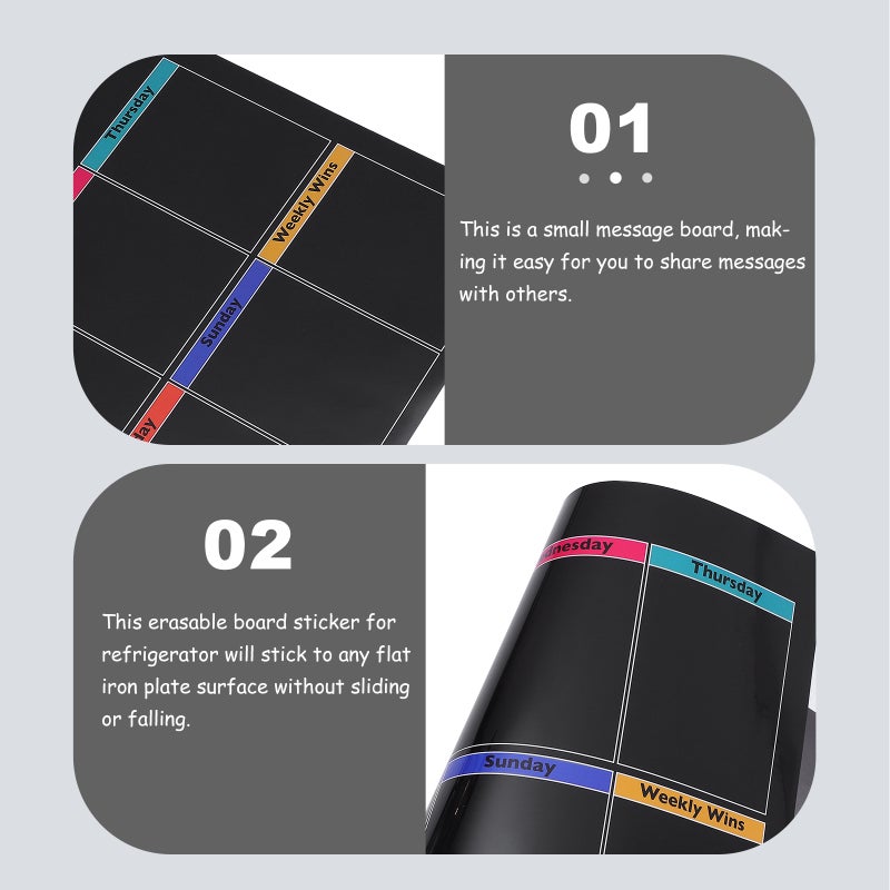 Magnetic Schedule Board Erasable Refrigerator Chalkboard Magnetic Plan Board - Image 5