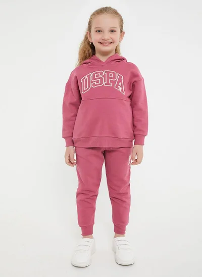 U.S. Polo Assn. U.S. Polo Assn. Girls Dusty Pink Jumpsuit Set