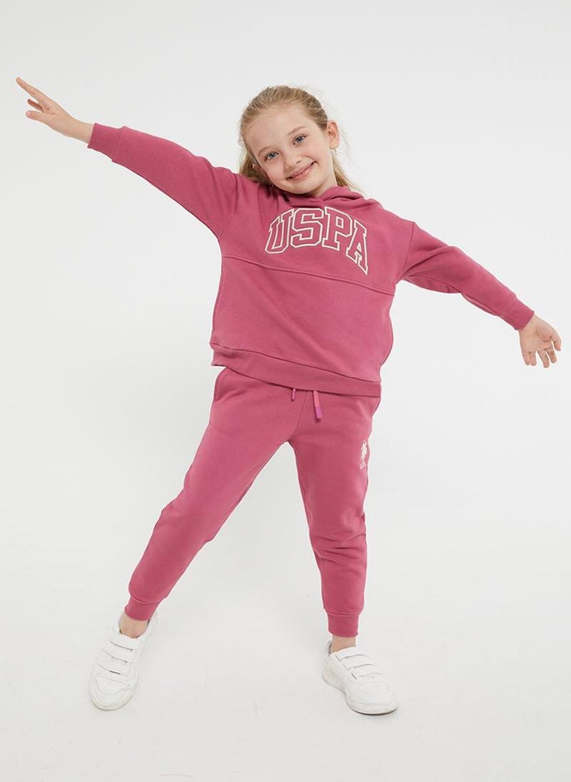 U.S. Polo Assn. U.S. Polo Assn. Girls Dusty Pink Jumpsuit Set  - Image 4