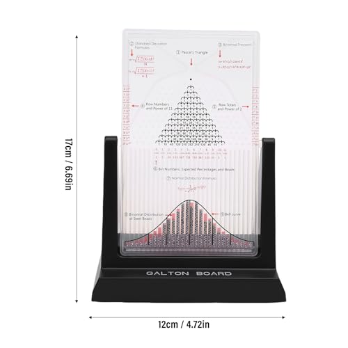 CHEOTIME Galton Board Probability Demonstrator Effective Statistical Law Experiment Model Dalton Board Physics Lab Teaching Tool with 2800 Metal Beads - Image 5
