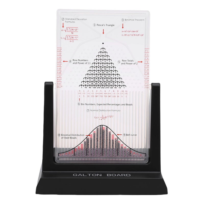 CHEOTIME Galton Board Probability Demonstrator Effective Statistical Law Experiment Model Dalton Board Physics Lab Teaching Tool with 2800 Metal Beads - Image 3