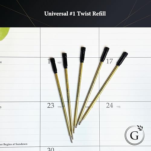 Garland Universal #1 Cross Compatible Ballpoint Pen Refill, USA Made, Archival Ink, 1.0mm Medium Point, Smooth Writing, 5 Pack (Black) - Image 4